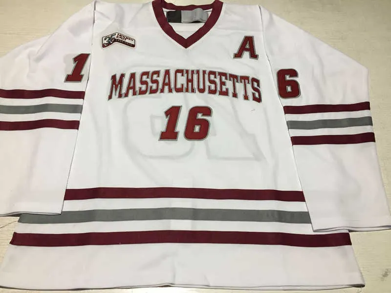 Personalizado 16 Cale Makar Massachusetts Minutemen Hockey Jersey UMass