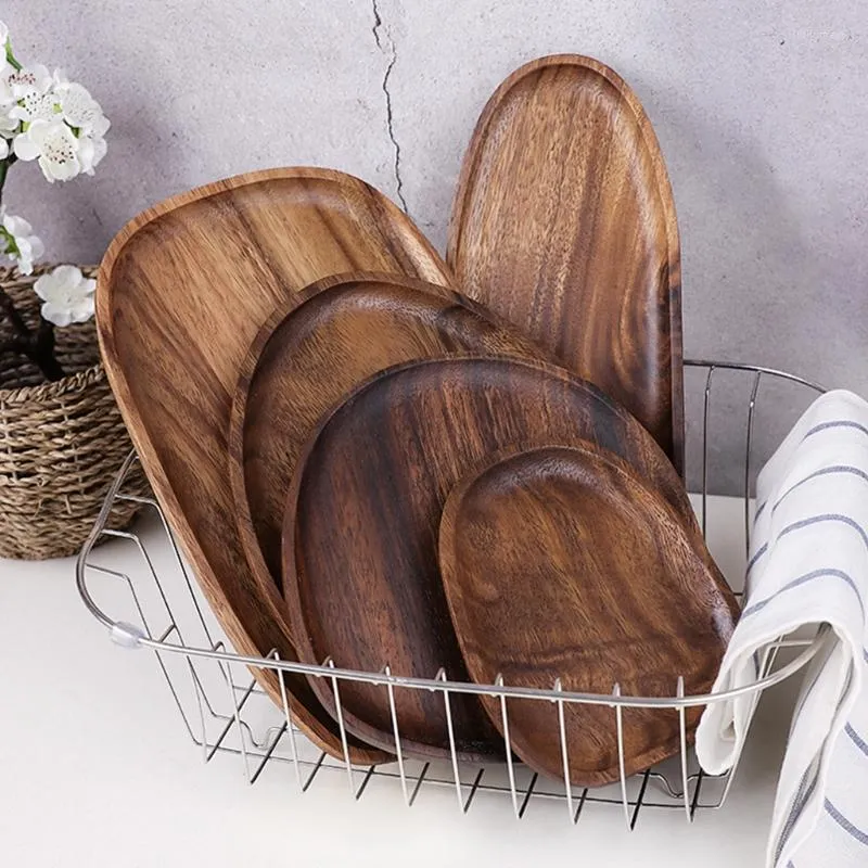 Teller, unregelmäßige Holzplatten für Dekor, Serviertablett, Vorspeise, Salatbrett