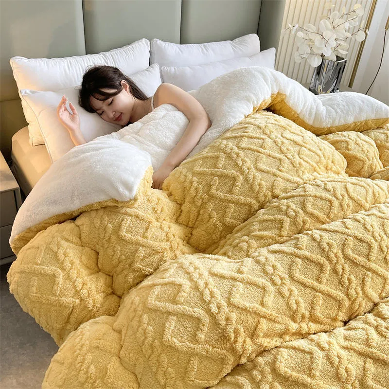 Trapunta Invernale Pesante In Cashmere 3kg | Letto Matrimoniale 200x230 Cm, Coperta Calda Morbida In Agnello