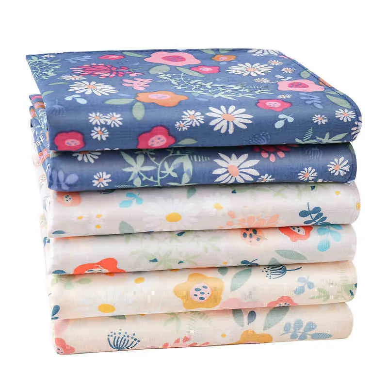 1 conjunto de mulheres lenço impresso lenço de algodão para fêmeas de cartoon fresco Hankie coloful hankerchiefs para presente de festa casamento j220816