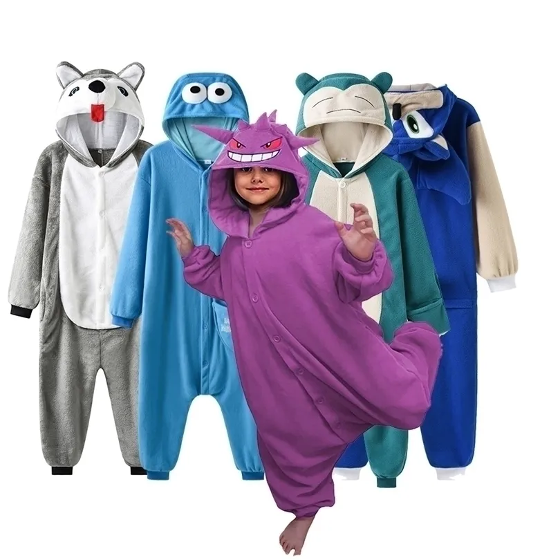 Pigiama Bambini Vestiti per bambini Animal Full Body Pjs Tutina OnePiece Sleepwear Ragazze Ragazzi Cosplay Pigiama Costume 221020
