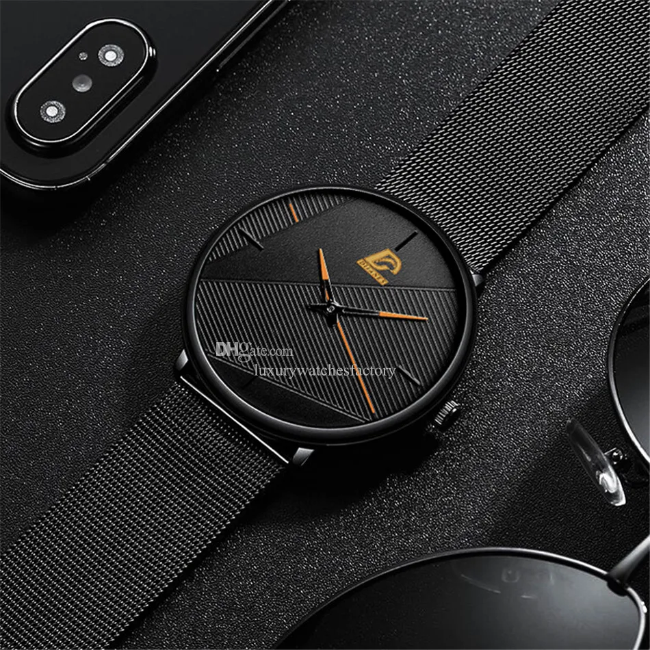 HBP мужские наручные часы Black Dial День рождения подарки подарки повседневные часы спорт дизайн Montres de Luxe