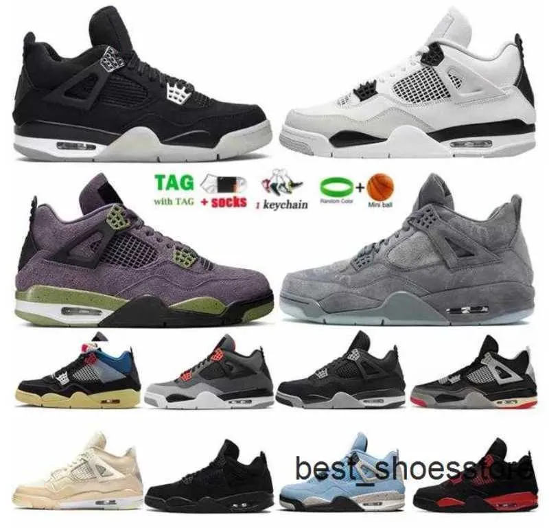 Basketball Shoes Women Sneakers Trainers University Blue Black Cat Red Thunder Pure Money Hyper Royal With Box Jumpman 4 Og 4S Sail Oreo