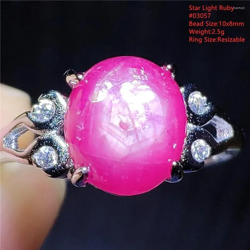 Cluster anneaux naturels Ruby Ruby Ringable Ring Star Lumière