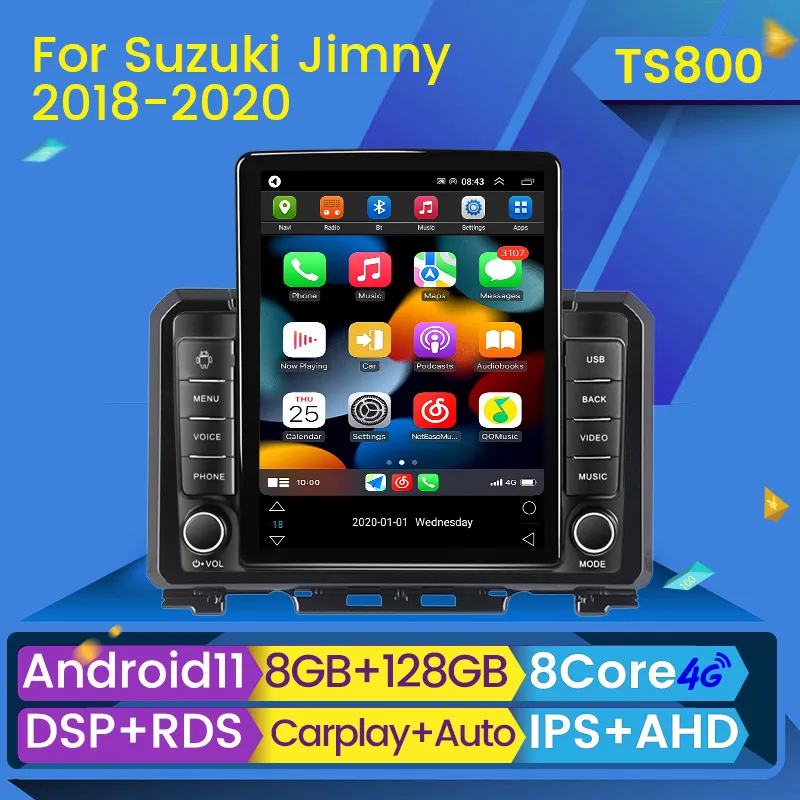 Carrista de vídeo Multimídia de Rádio DVD para Suzuki Jimny JB64 2018-2020 Navigação Estéreo GPS Android 11 No 2din 2 Din DVD