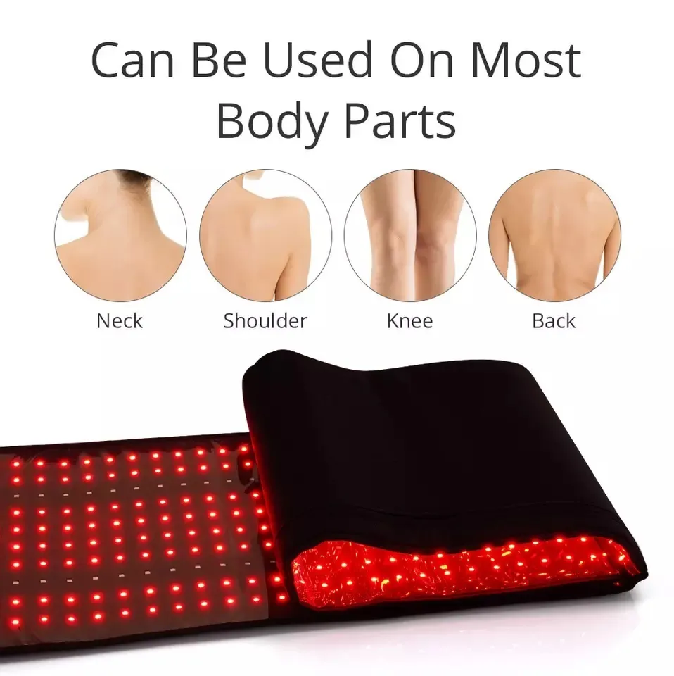 Portable Slimming Solution Full Body Weight Loss Equipment with 635nm Red Light Therapy, Infrared Lipo Laser Belt Pads