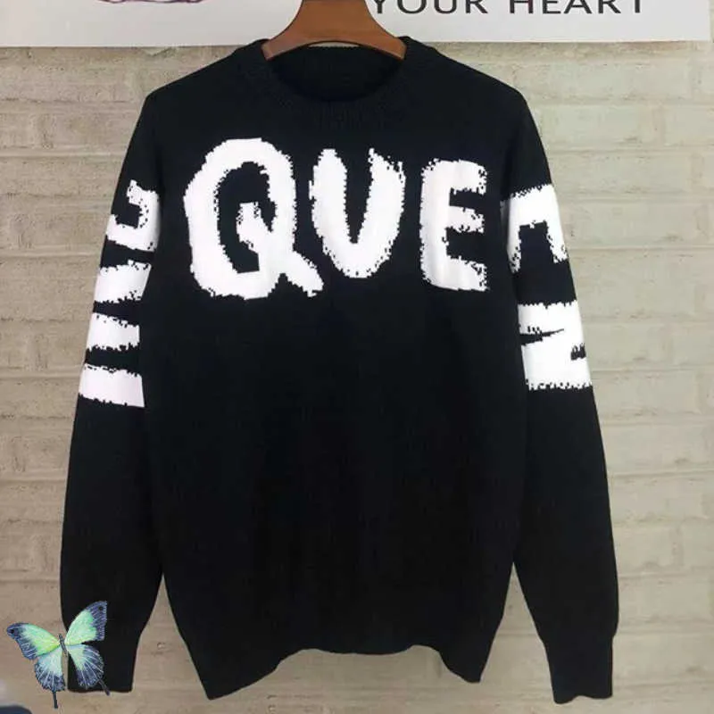 Men's Sweaters 2022 Winter Oversized Male Women Couple High Quality Mcqueen Sweater