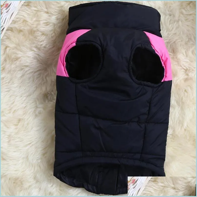 Dog Apparel Outdoors Ski Suit Pets Dog Cloth Autumn And Winte Waterproof Ventilation Cotton Pet Clothes Padde Vest Fashion Jacket Dr Dh9L7