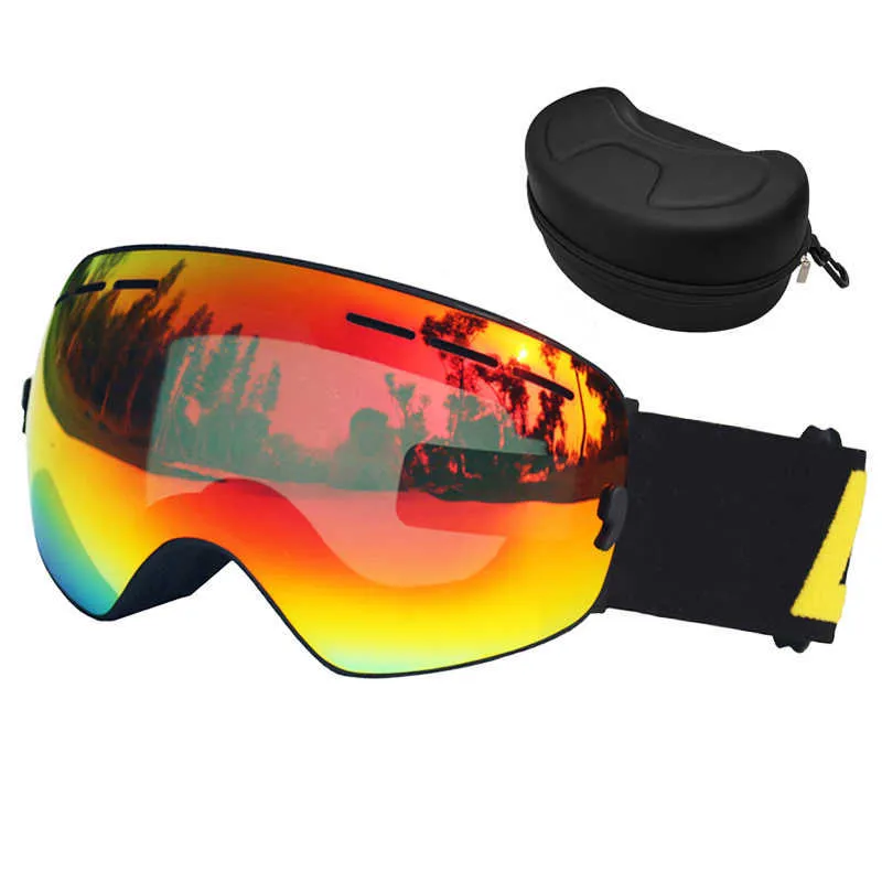 Skidglasögon loc glasögon tvivellager UV400 anti-dimma Goggs snö ing snowboard motocrossmasker eller glasögon l221022