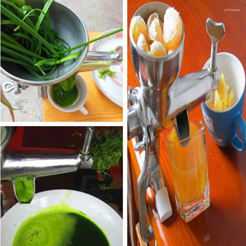 Juicers Stainless Steel Hand Wheat Grass Juicer Manual Slow Juicing Machine Fruit Wheatgrass Vegetable Juice Extractor