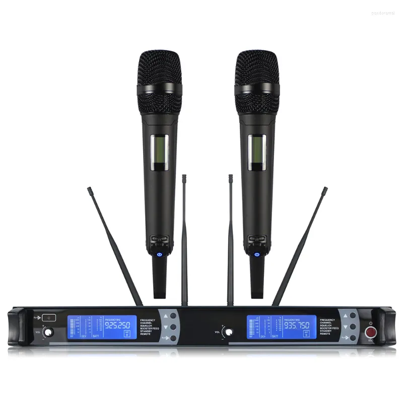 Микрофоны Высококачественный SKM9000 2 каналы True Diversity Wireless Microphone SKM 9000 MIC для сцены