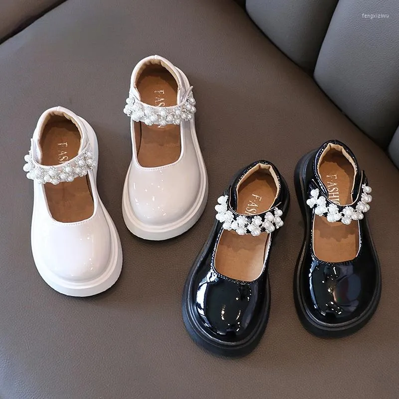 Sapatos planos Patente Patente Pearl Princesa Moda Casual Soly Soly Solle for Kids