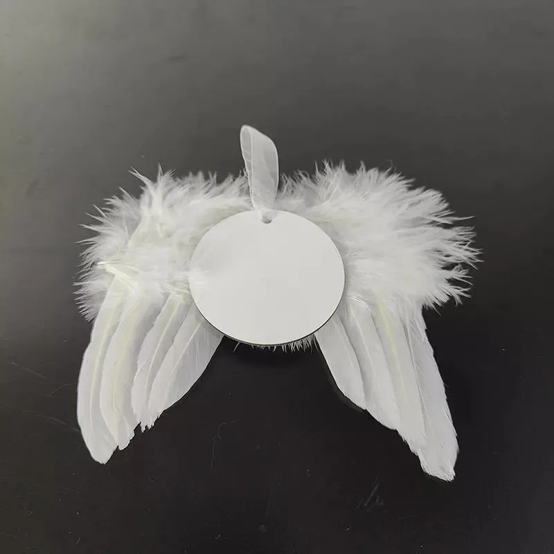 Feather Wings SubliMation Ornament MDF TRￅDANDE JUL SUBLIMATED BANGS ANGEL Wing Double Sides Ornament A02