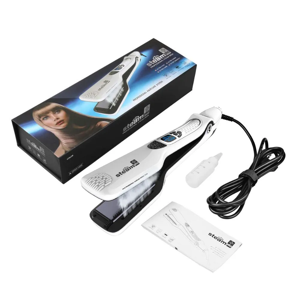 Выпрямители для волос Steampod Professional Steam Flat Iron Щетка для выпрямления Керамическая расческа для завивки 221021