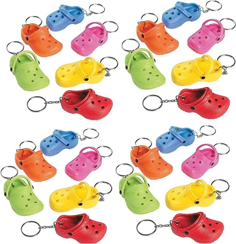 Croc Mini Nyckelring Trendig smoll Croc Clog Inspirerad Nyckelring Söta Gummi Sko Nyckelringar