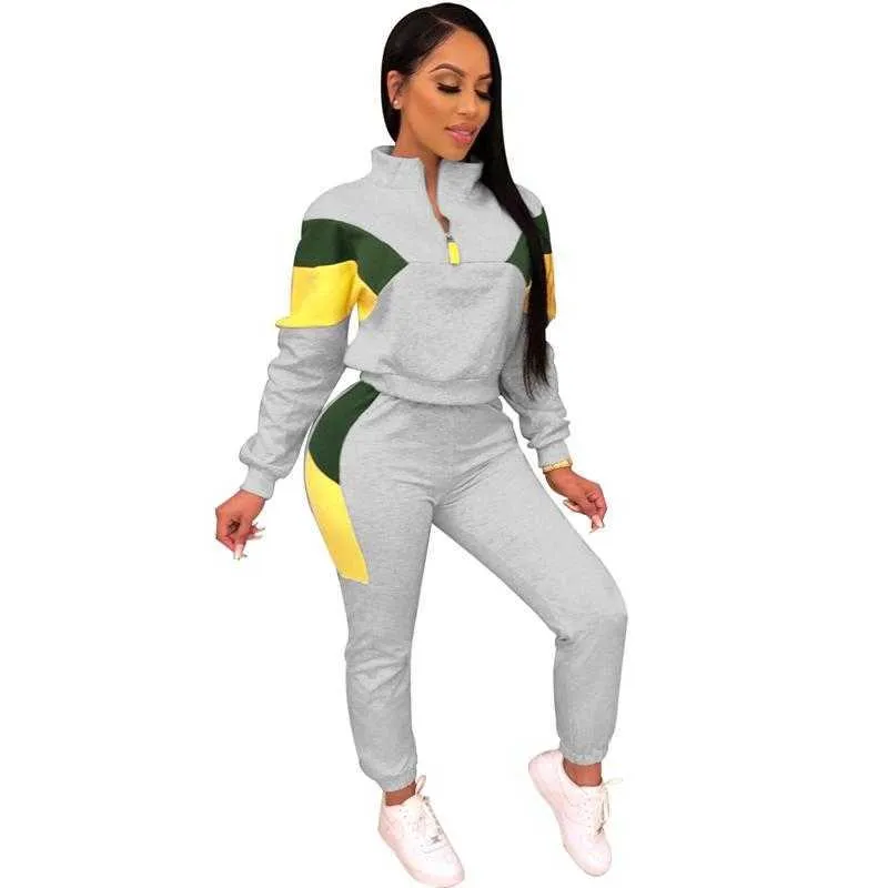 Women's Tracksuits Autumn Tracksuit Casual Two Piece Set Top and Pants Fall Plus Size Sweat Suit Sport 2 Matching Outfit