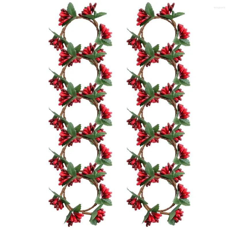 Decoratieve bloemen ringen Decor Deur Deur Kerst ornament Smallars ornamenten Berried Hangende kransen