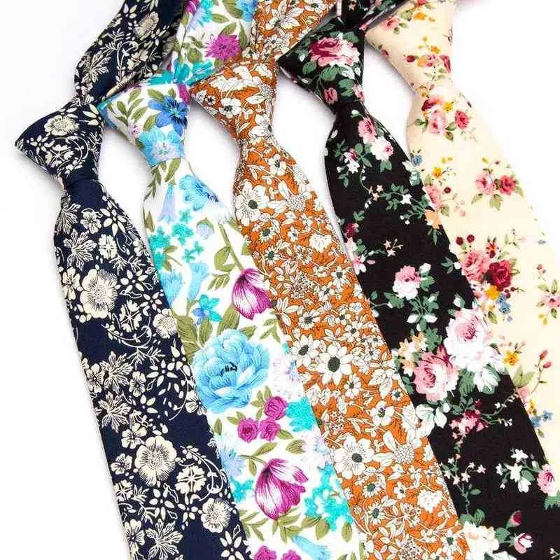 Мужской галстук хлопок 6 см. При печати цветы тонкие галстуки мужские модные бабочки свадебные платье платье на шей -галстук