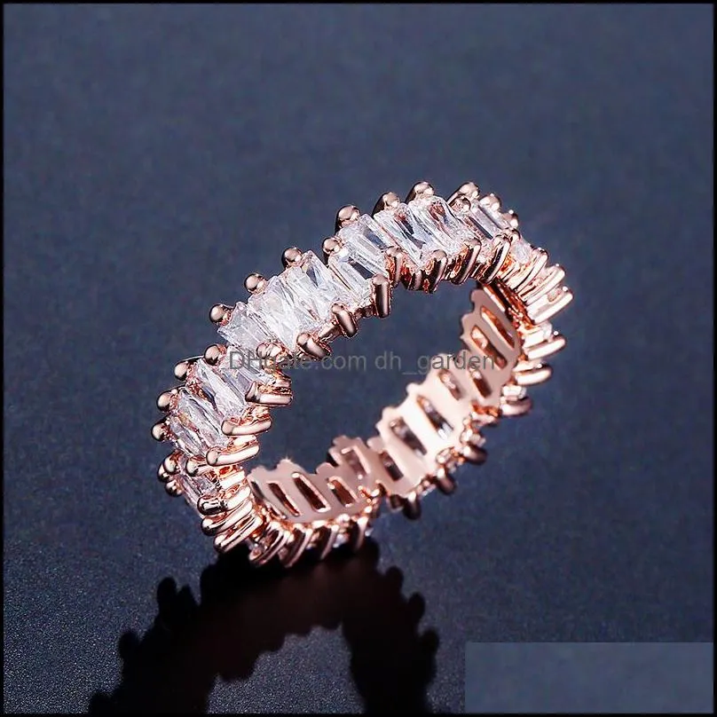 Обручальные кольца обручальные кольца роскошная группа циркон для женщин Eternity Order