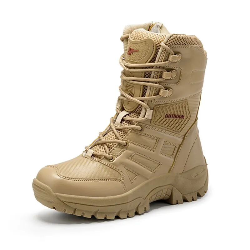 Botas Otoño Invierno Hombres Calidad militar Especial Táctico Desierto Combate Tobillo Bota Ejército Zapatos de trabajo Cuero Nieve 221022