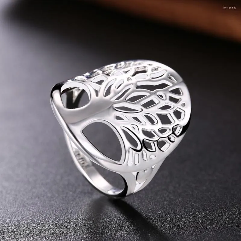 Anelli a grappolo Anello in argento sterling 925 Albero della vita Per le donne Accessori classici Anelli Gioielleria raffinata Festa della mamma Regali per la mamma