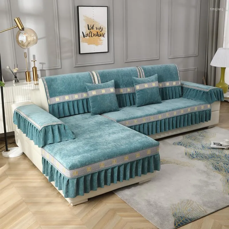 Sandalye şövalye etek kanepe kapak evrensel kaymaz yastık modern slipcover kanepe koltuk oturma odası ev dekor için