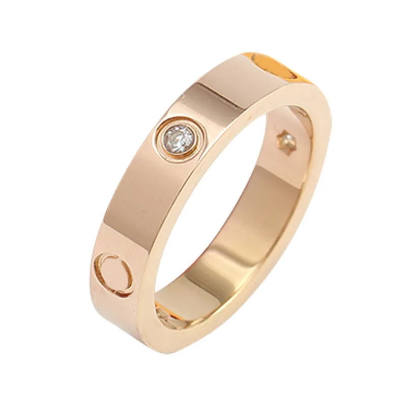 Anel de amor de prata de aço titânio para homens e mulheres jóias de ouro rosa para amantes anéis de casal presente tamanho 5-12 Largura 4-5-6mm 2022 novo designer de moda anel de unhas banda de luxo