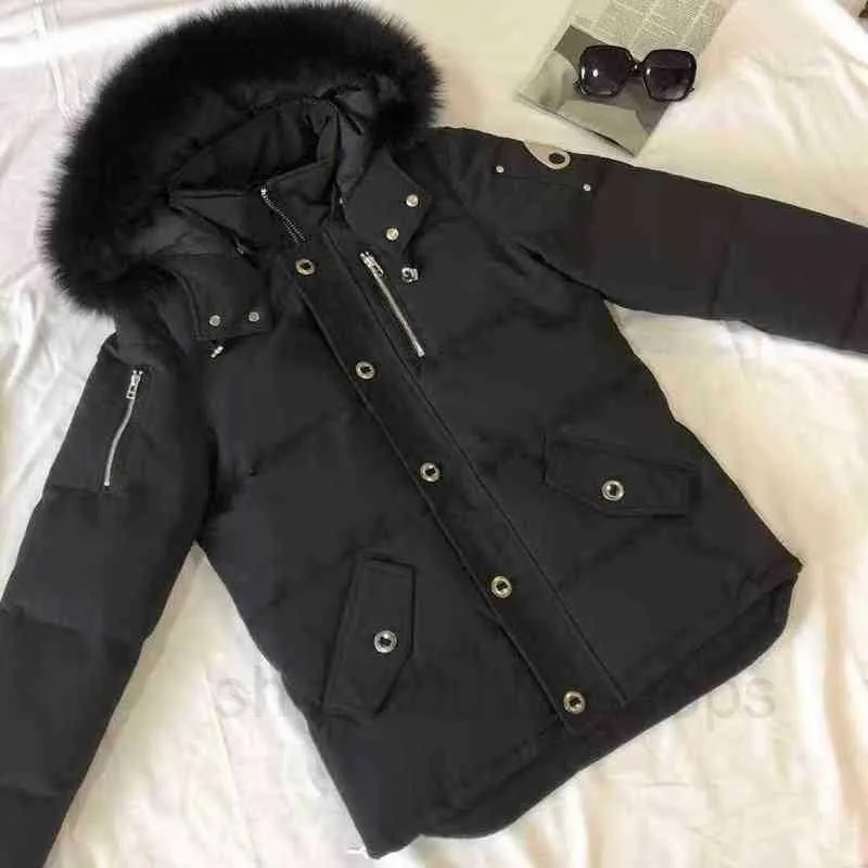Designer Moose Knuckel Down Parka Coat For Men High Real Fur Canadian 3Q Park Mens Black Parka Jacket By CFB From Sheng clothing 113.56 DHgate.Com