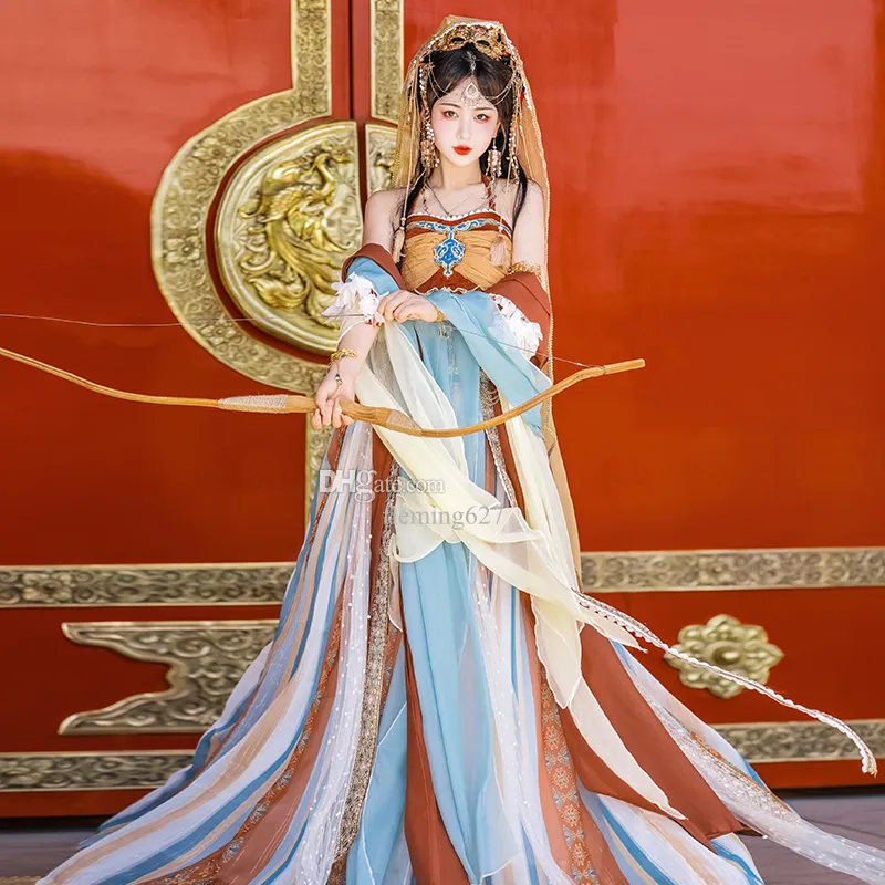 Indian Dance Wear Princess Dress - Women's Traditional Asian Ethnic Oriental Performance Costume Indian Dance Wear Princess Dress - Women's Traditional Asian Ethnic Oriental Performance Costume