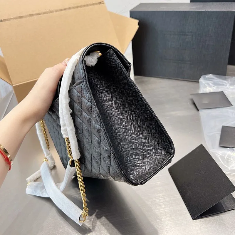 Evening Bags Louiseity Designers Leather women WOC shoulder bags crossbody Luxury ENVELOPE handbags clutch purses ladies wallets tote Gold Silver Black Chain Bag