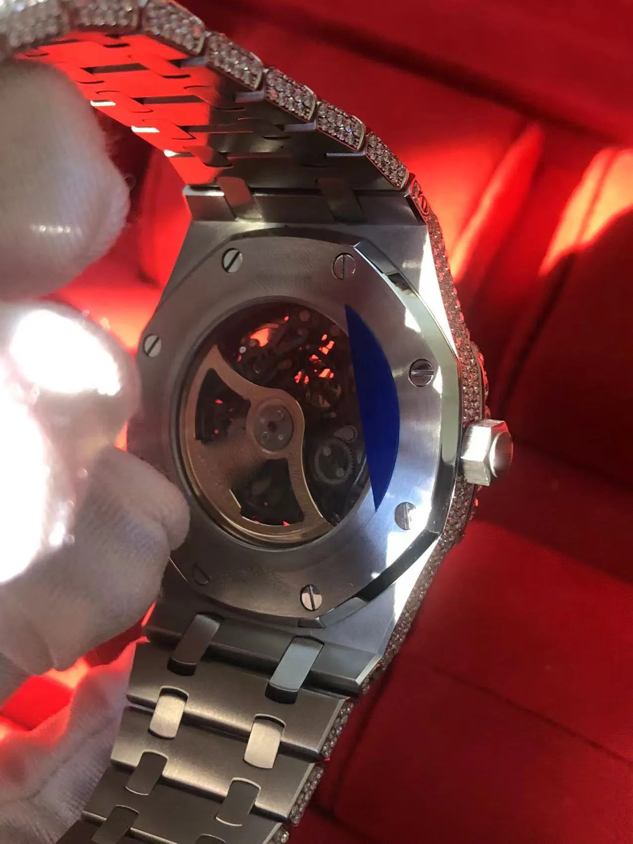 Digner Horloge Moissanite Versie Skeleton 2024 Nieuwe Diamanten Horloge PASS TT Rose Sier To kwaliteit Mechanisch uurwerk Heren Luxe Iced Out8S9W