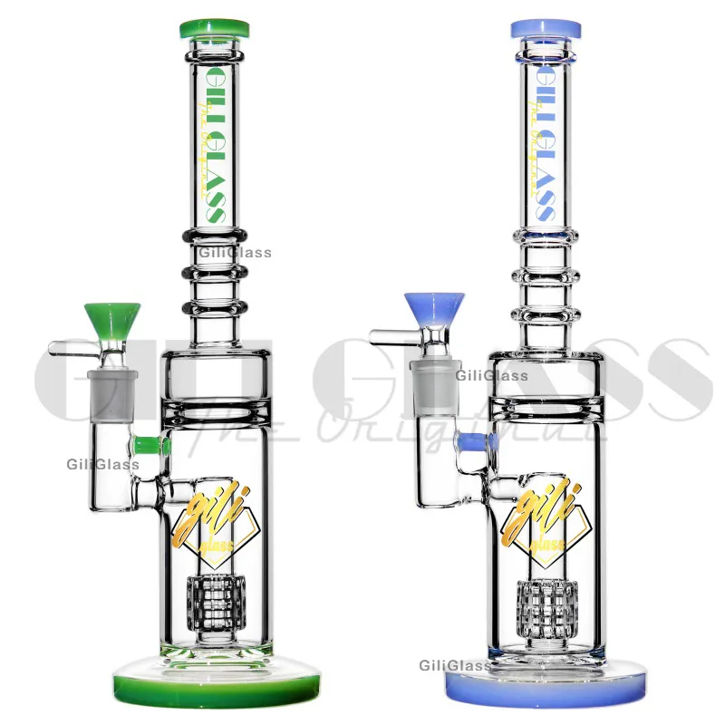 12 pouces narguilé Bong en verre Oil Dab Rig Bongs Pipes à eau Bubbler fumer en nid d'abeille perc Pipe Rigs Quartz Banger wax capiteux diffuseur de cage à oiseaux Percolateur