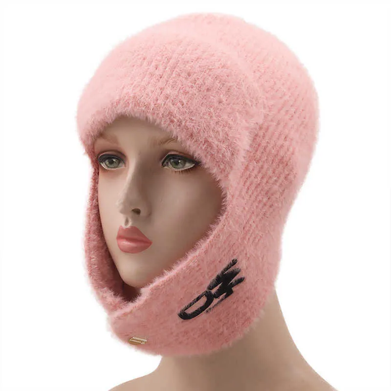 Feanie/crânio Caps Mulheres lã de chapéu de esqui de lã para fêmea para fêmea malha de inverno de inverno quente colar de cachecol siamese siamese girl hat menina presente t2221025