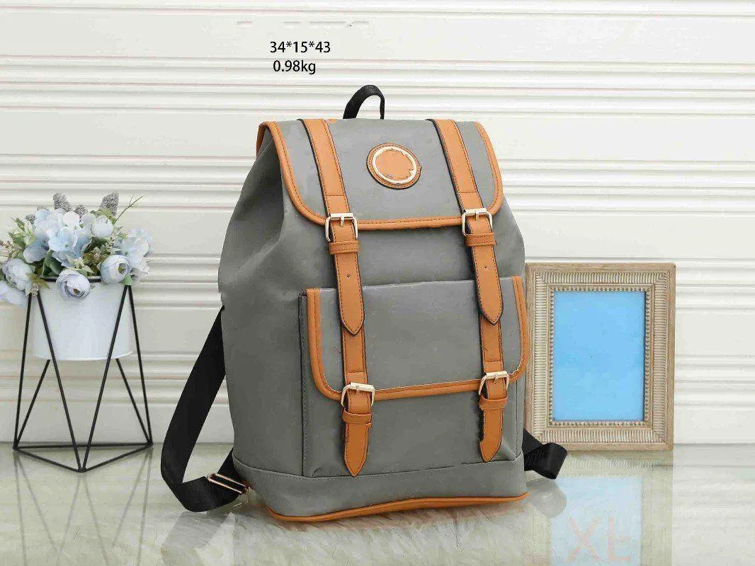 Designer Monogrammed Canvas Leather Backpack for Men and Women ...