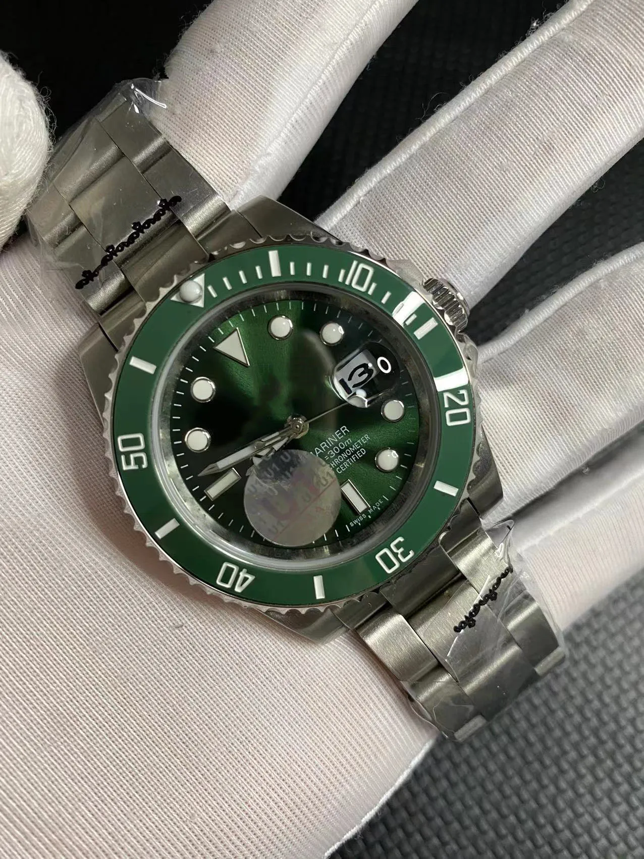 Reloj Automatico De Segunda Mano Liso Reloj Mecanico De Calidad T Op Bisel De Ceramica Puntero Luminoso De Acero Inoxidable Correa Solida Pulsera W185x De 13 18 DHgate