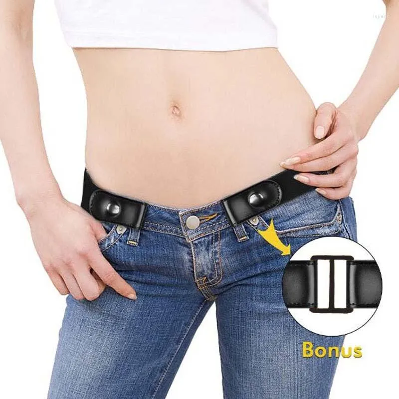 B￤lten Richkeda Store 2022 Buckleless Elastic Belt Jeans Dress utan sp￤nne damer f￶r m￤n
