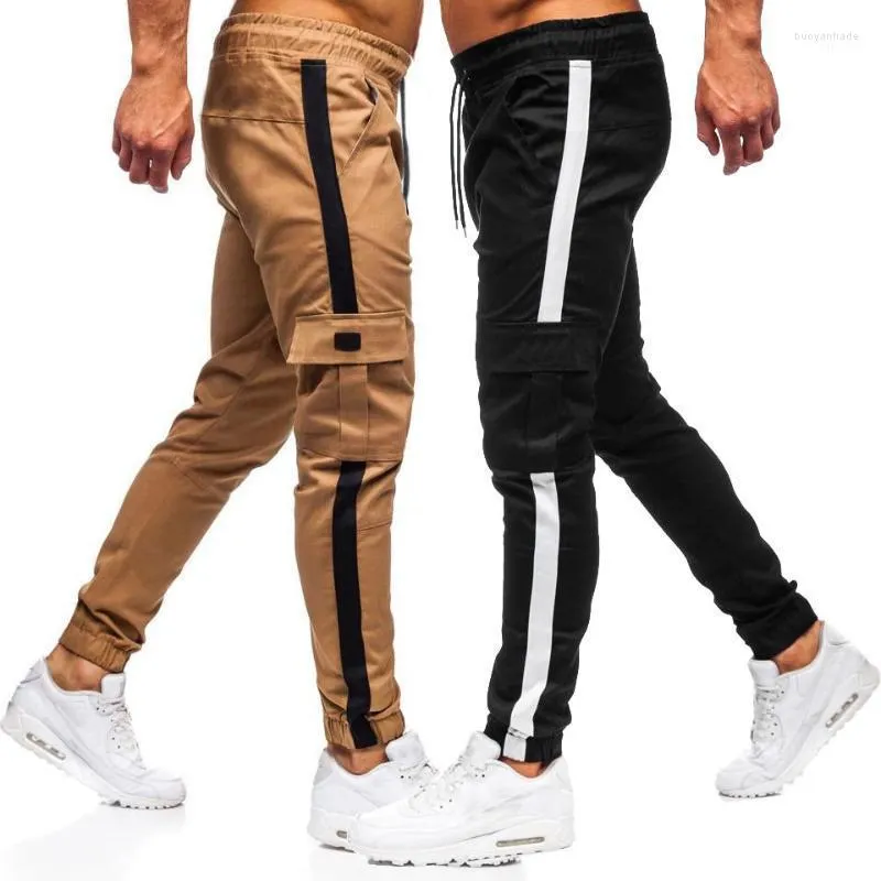 Męskie spodnie moda męskie joggery spodnie dresowe spodnie skośne patchwork luźne swobodne strefa dressit męskie promocja