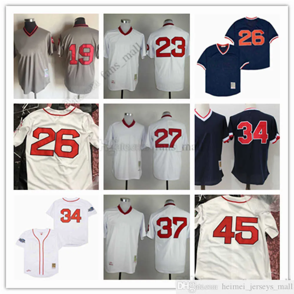 Movie Mitchell And Ness Baseball Jersey Vintage 26 Wade Boggs Jersey 19