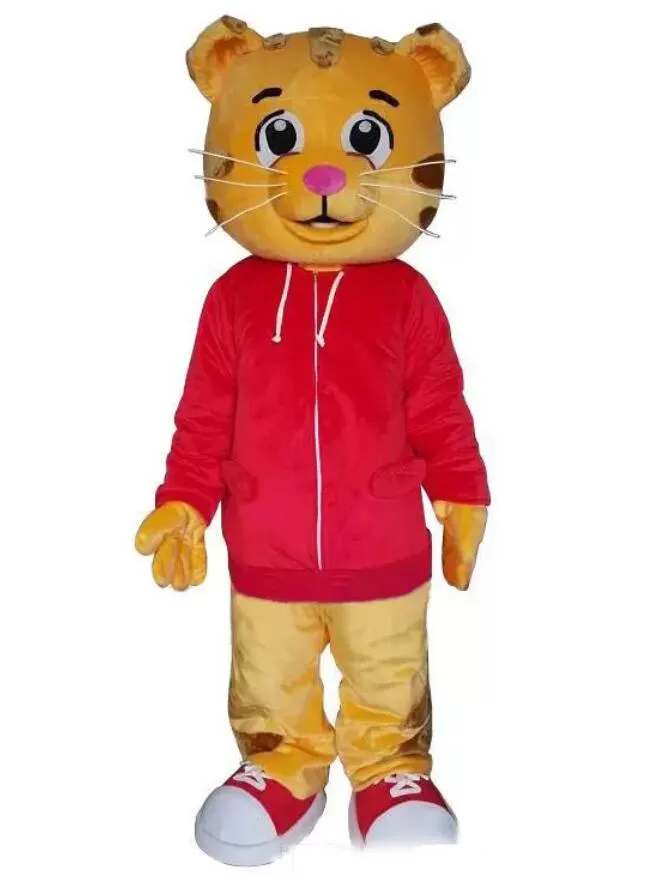 Factory Hot Daniel Tiger Mascot Costume For Adult Animal Large Red Halloween Carnival Party