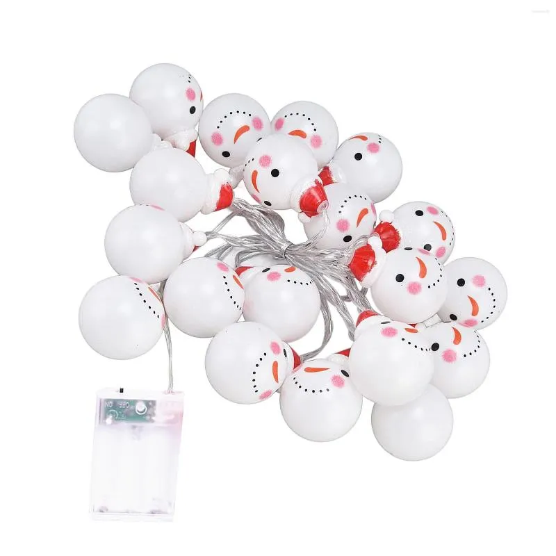 Decorações de natal Snowman Snow String Lights Operou 2 Modos for Home Garden Festival