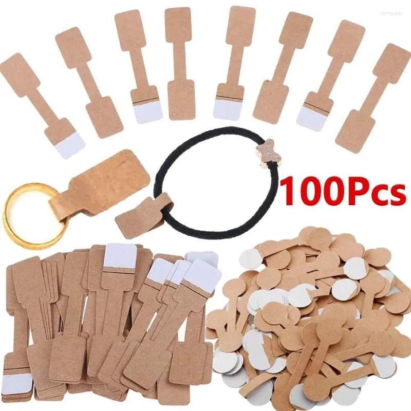 Jewelry Pouches 100Pcs/bag Blank Paper Price Tags Stickers For Craft Necklace Ring Bracelet Labels Display Making Findings