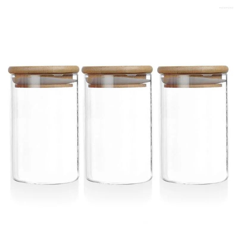 Storage Bottles 1/2/3PCS Glass Jars Sealed Biscuits Dining Kitchen Food Sugar Spice Coffee Bean Organization Container