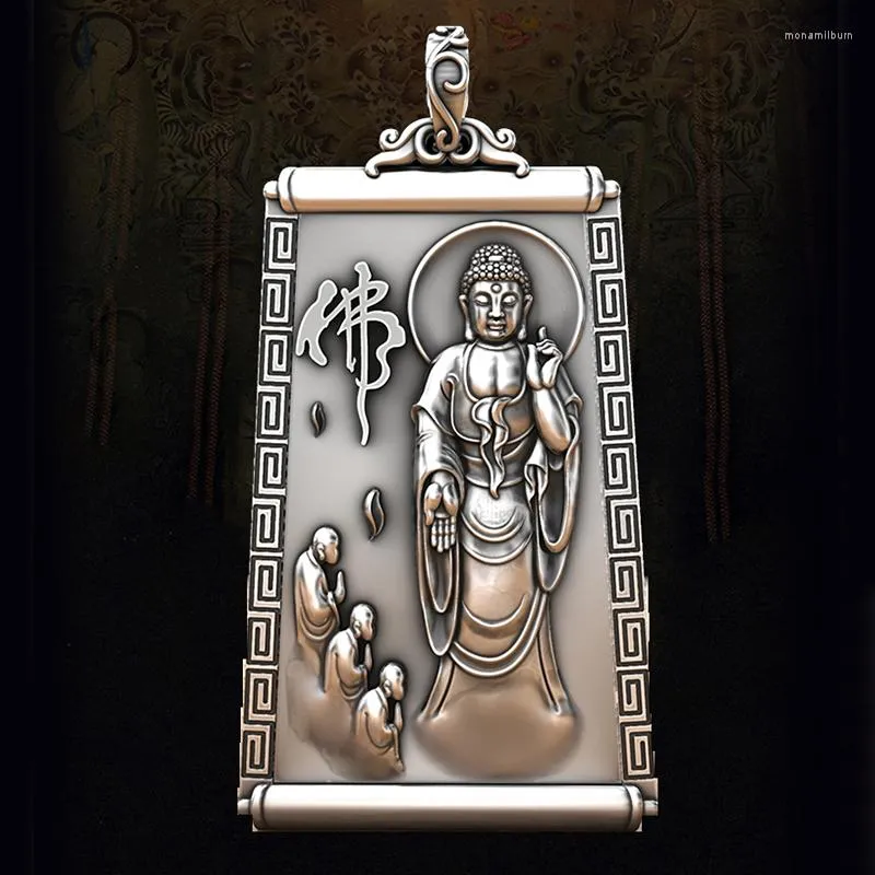 Anhänger Halsketten S7 Retro Amitabha Männliche Sternzeichen Geburt Amulett Halskette Paar Anhänger Für Schmuck Frauen