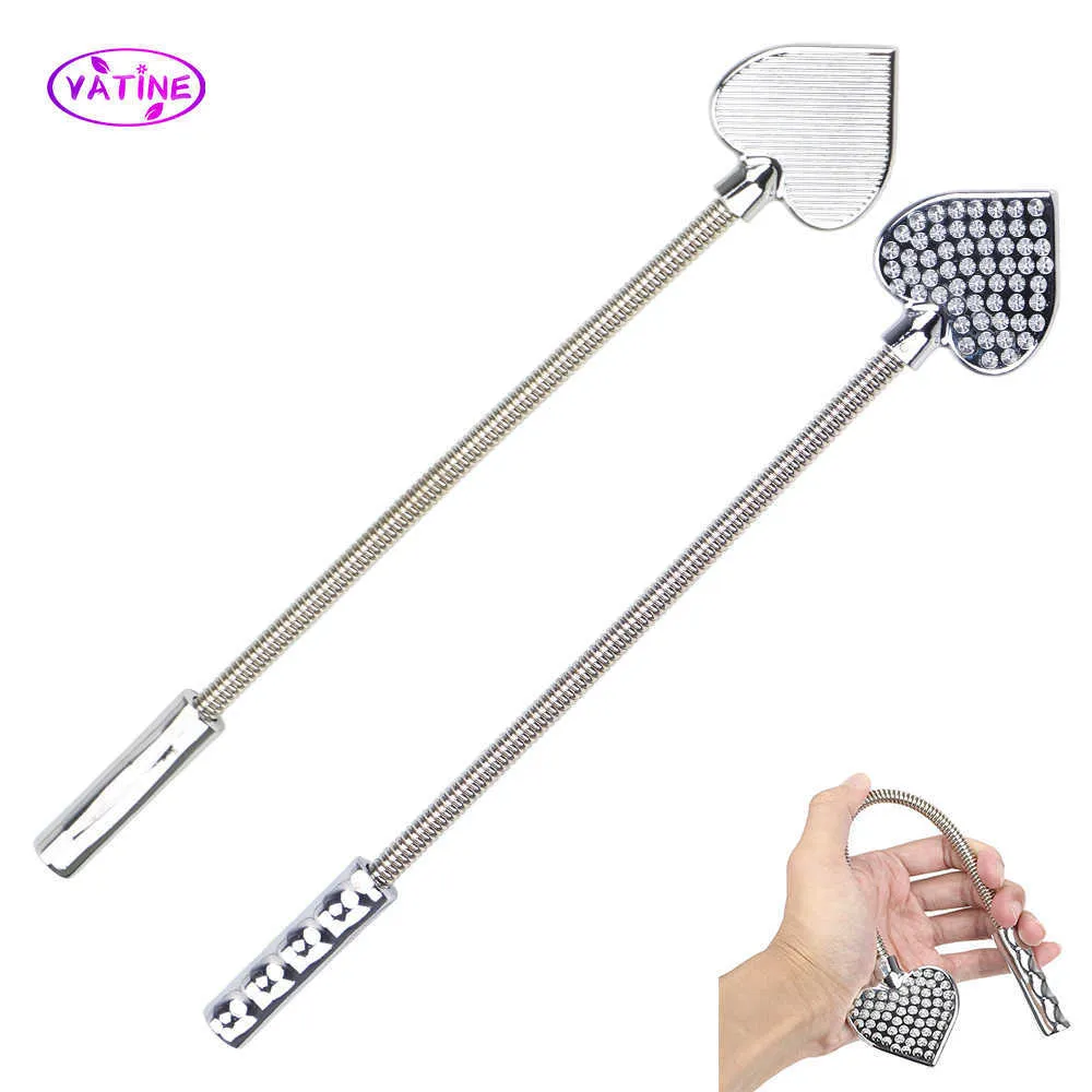 Beauty Items 37cm Metal sexy Whips For Adult Games Women Hips Spanking Men Anal Beating Flogger Couple Role Play Erotic Toys Bondage Machine