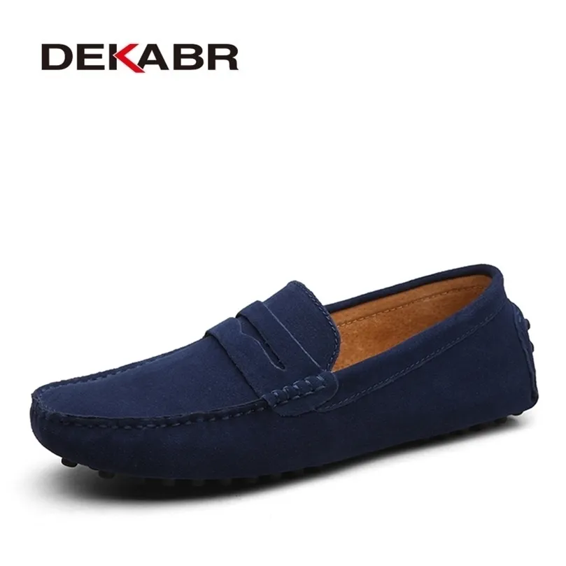 Gai klänningskor Dekabr Storlek 49 Men Casual Fashion äkta läder loafers Mockasins glid på lägenheter man som kör 221022 gai