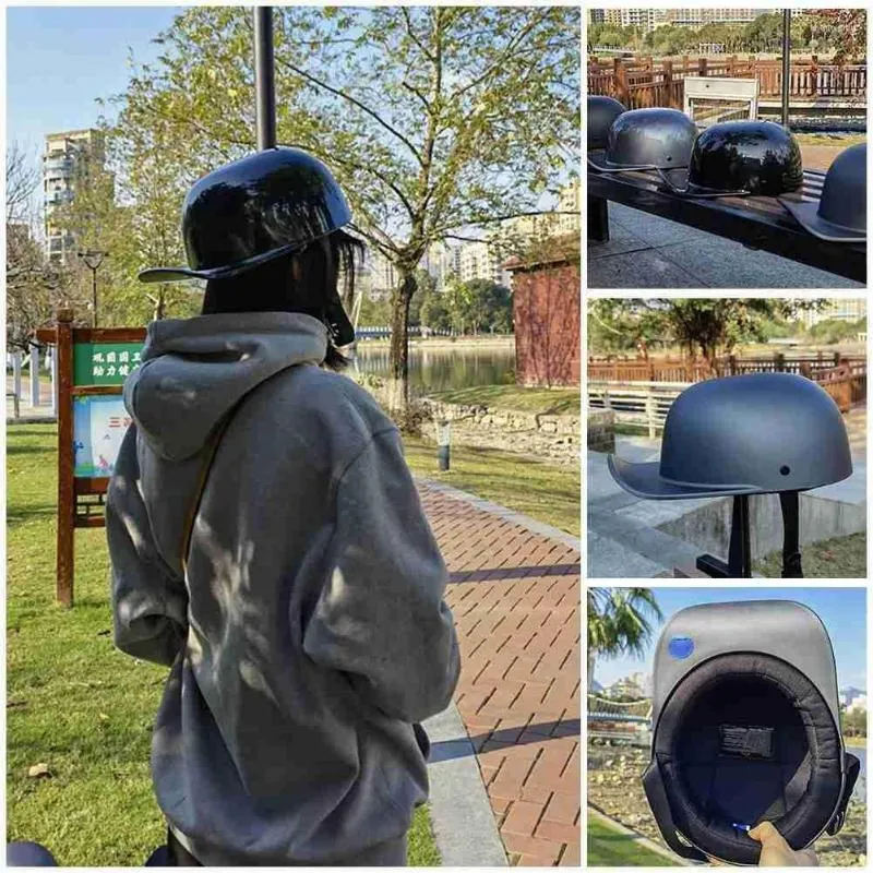 Capacetes de motocicleta capacete de capacete de face completa acessórios de beisebol de face preta tampa metade