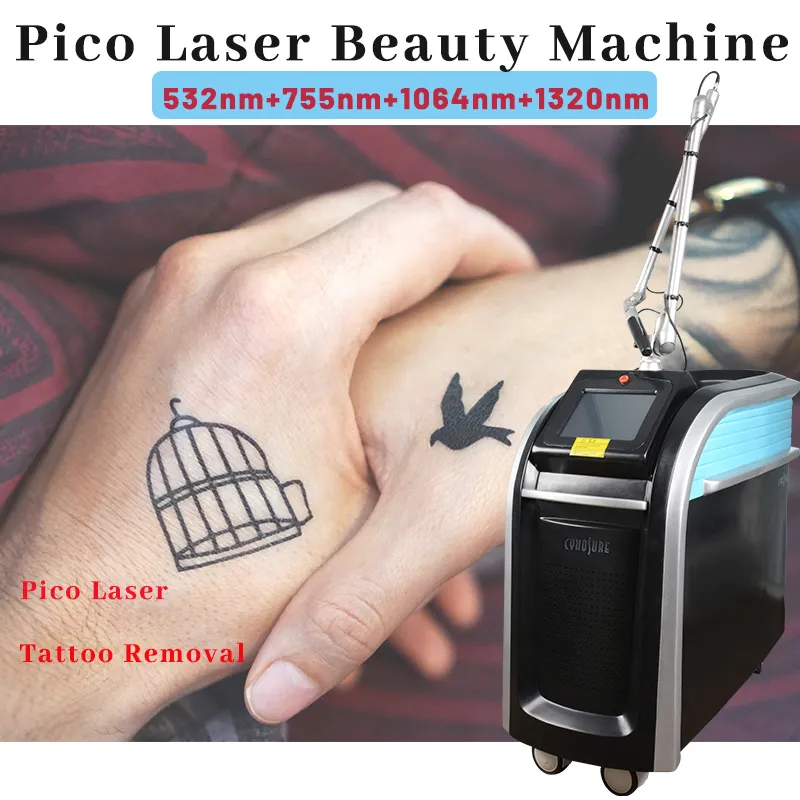Pico Laser Tattoo Removal Professional Beauty Machine Pigmentation Treatment 755nm 3 sonde 1064nm 532nm 1320nm