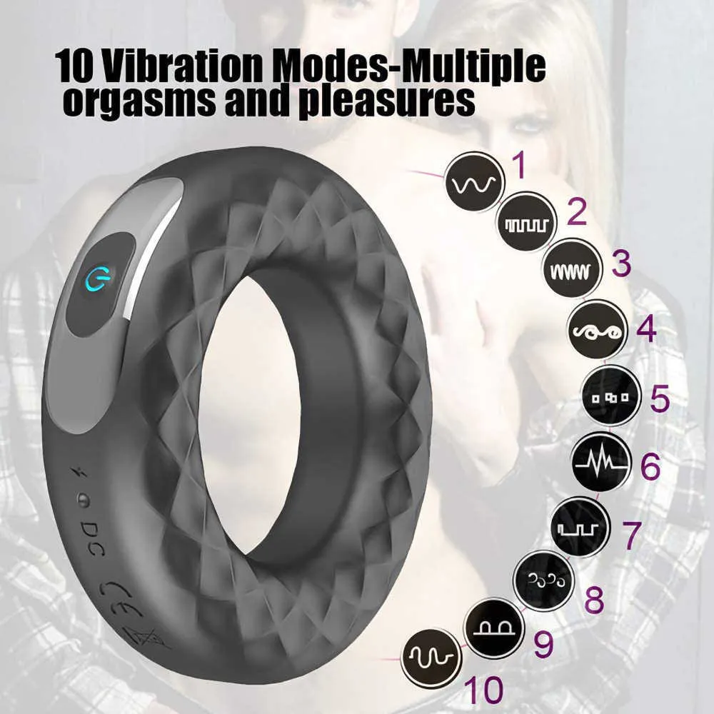 Itens de beleza Penis Rings Vibrators For Men Delay Ejaculation Erection Penis Ring Estimulador Brinquedos Sensuais Masculinos para Casal Loja de Brinquedos ulaes
