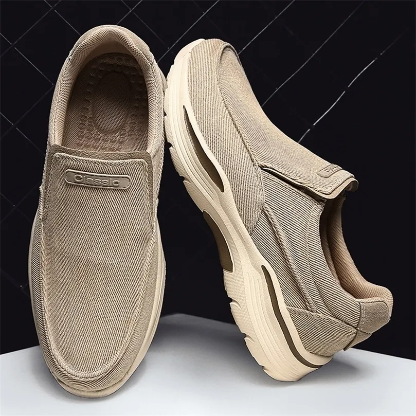 GAI Dress Shoes Men's Casual Canvas Breathable Loafers Male Comfortable Outdoor Walking Classic Sneakers 221022 GAI