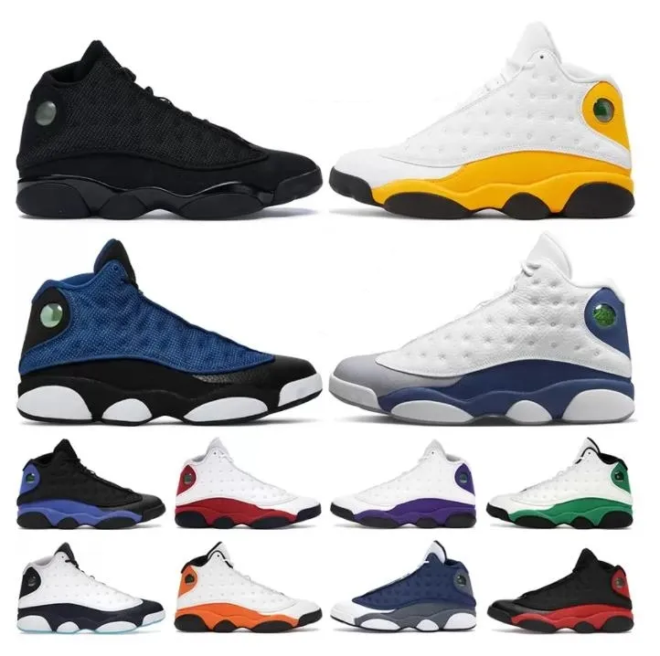 Jumpman 13 Scarpe da basket Tainers Obsidian Red Flint Aurora Green Sport all'aria aperta Donna Bred Uomo Donna 13S sneakers Pied de poule Mens Eur 36-47